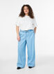 Wide-leg denim joggers with a high waist, Light Blue, Model image number 0