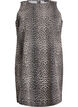 Short sleeveless denim dress with leopard print, Brown, Packshot image number 0