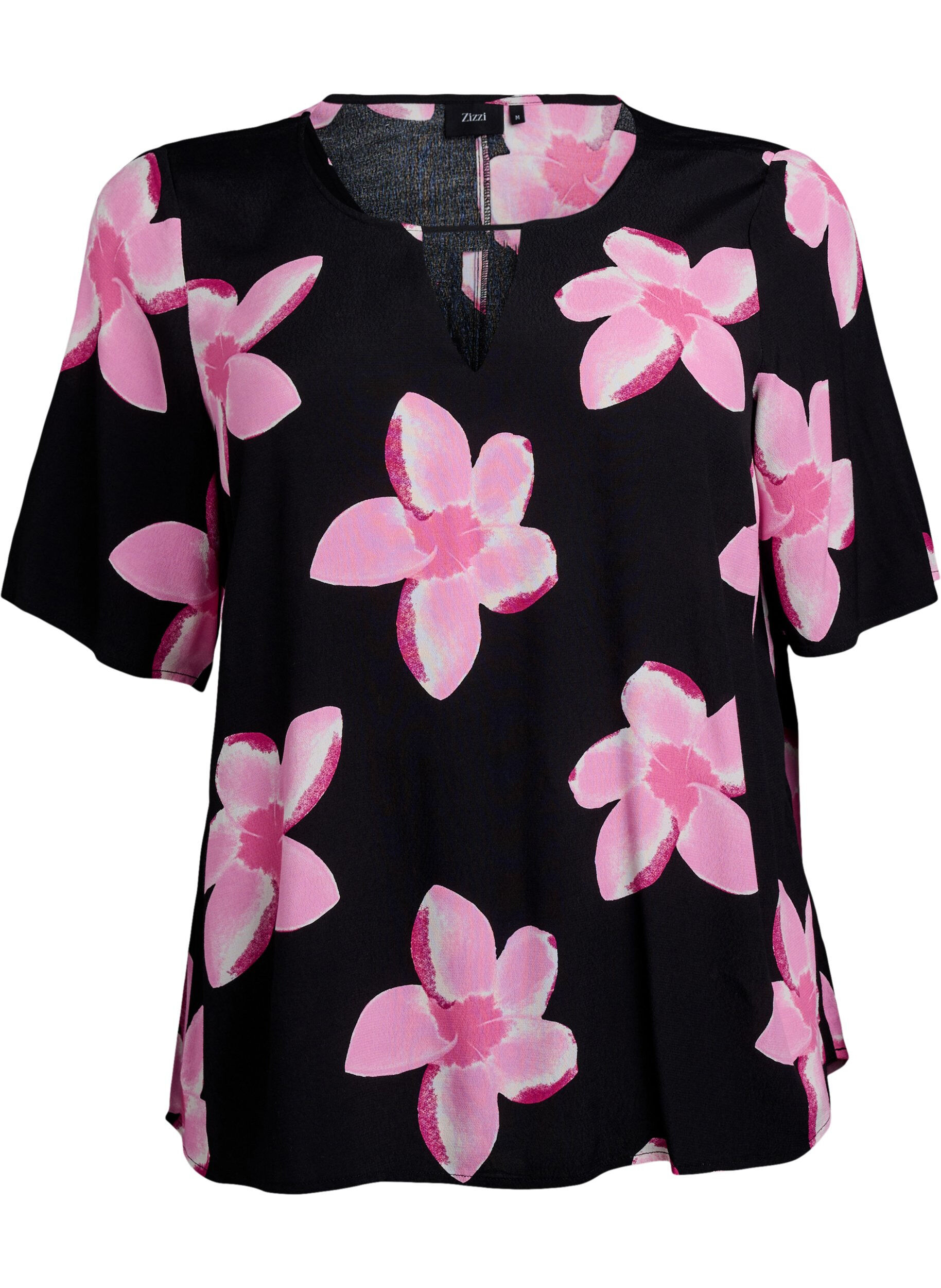 Short sleeve viscose Blouse with print