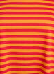 Long striped night T-shirt, Red, Packshot image number 2