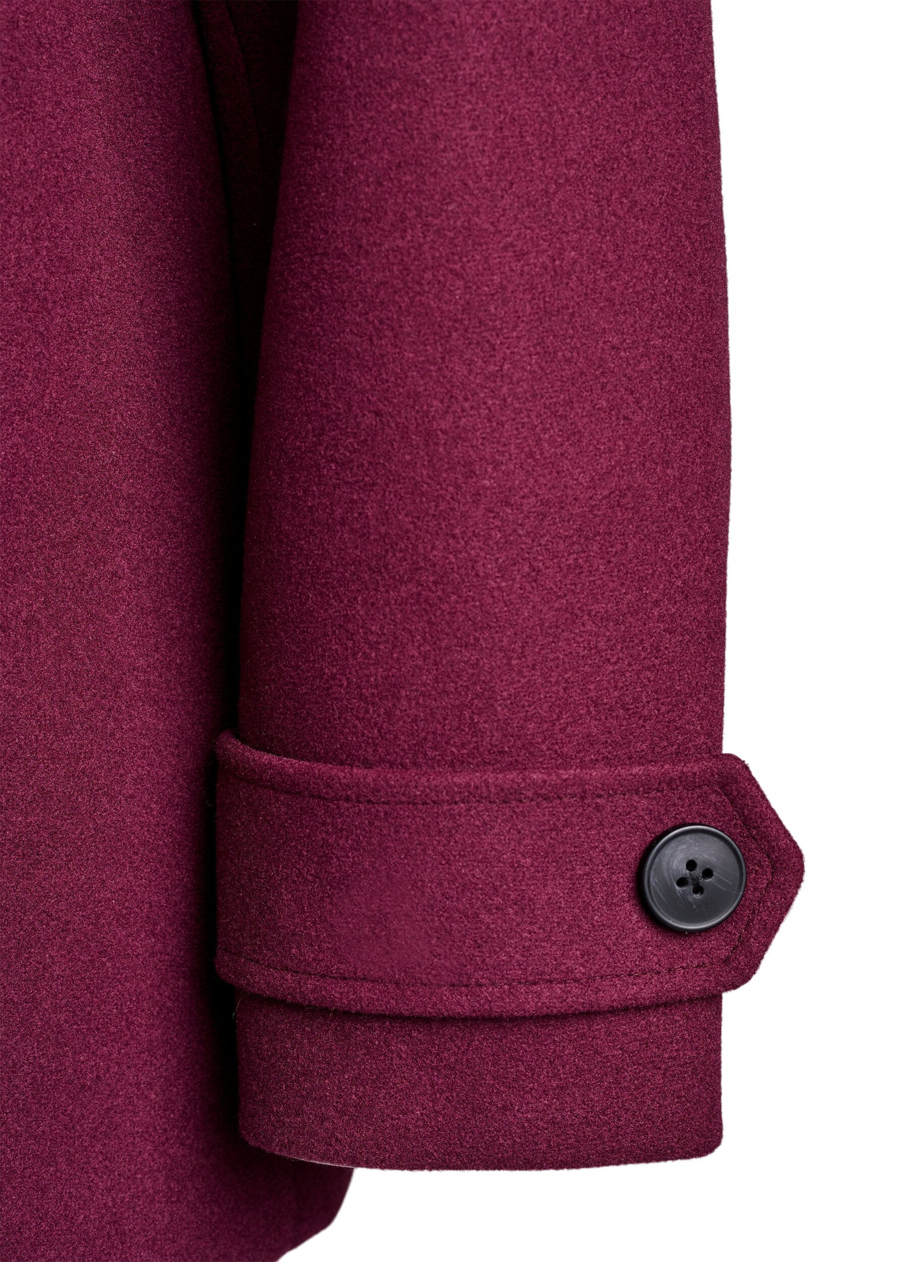 ZizzifashionShort coat with double-breasted button closure, Dark Bordeaux, Packshot image number 4