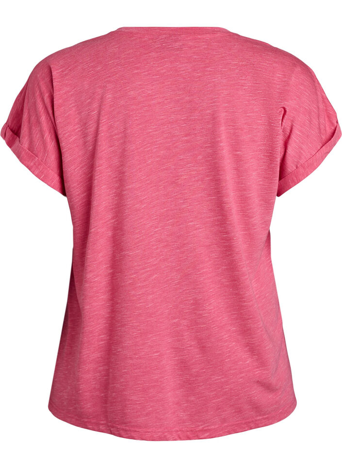 Loose workout t-shirt with short sleeves, Pink, Packshot image number 1