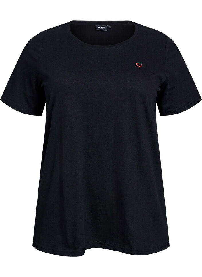 FLASH - T-shirt with motif, Black, Packshot image number 0