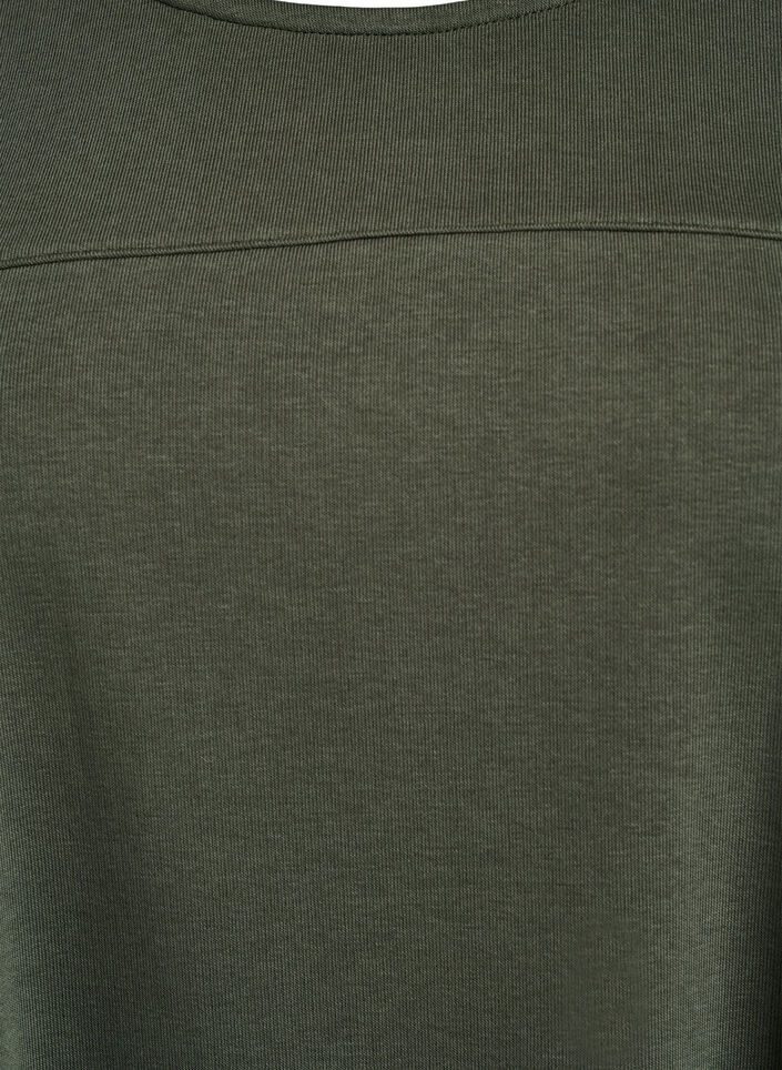 Jersey dress with short sleeves and pockets, Green, Packshot image number 2