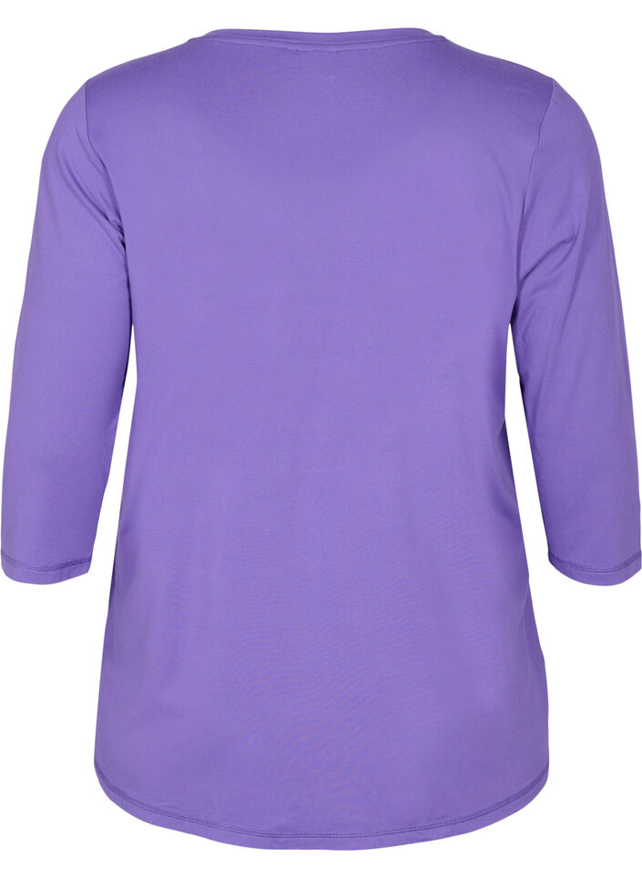 Sports top with 3/4 sleeves, Purple, Packshot image number 1