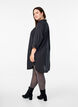 Short dress with collar and chest pocket, Black, Model image number 2