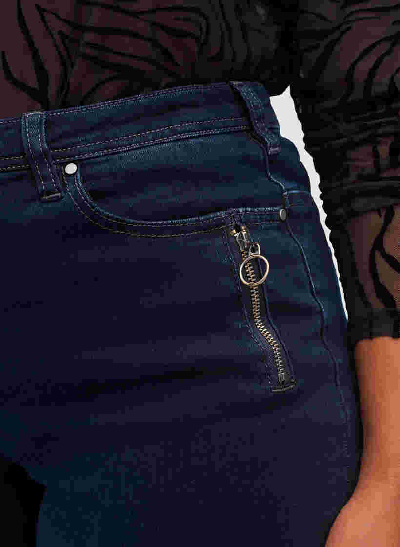 Regular fit Gemma jeans with high waist, Dark blue, Model image number 2