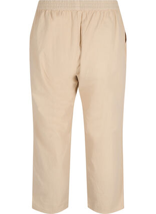 Cropped trousers in cotton, Oxford Tan, Packshot image number 1