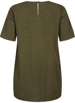 FLASH - Short sleeved tunic in cotton, Forest Night, Packshot image number 1