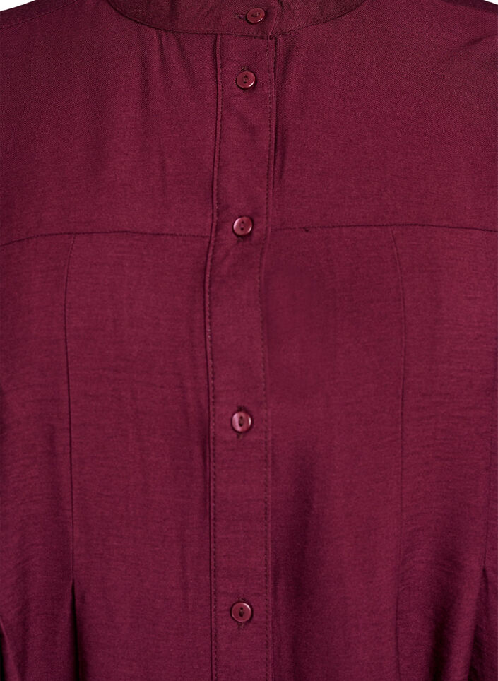 Viscose shirt with A-line shape, Red, Packshot image number 2