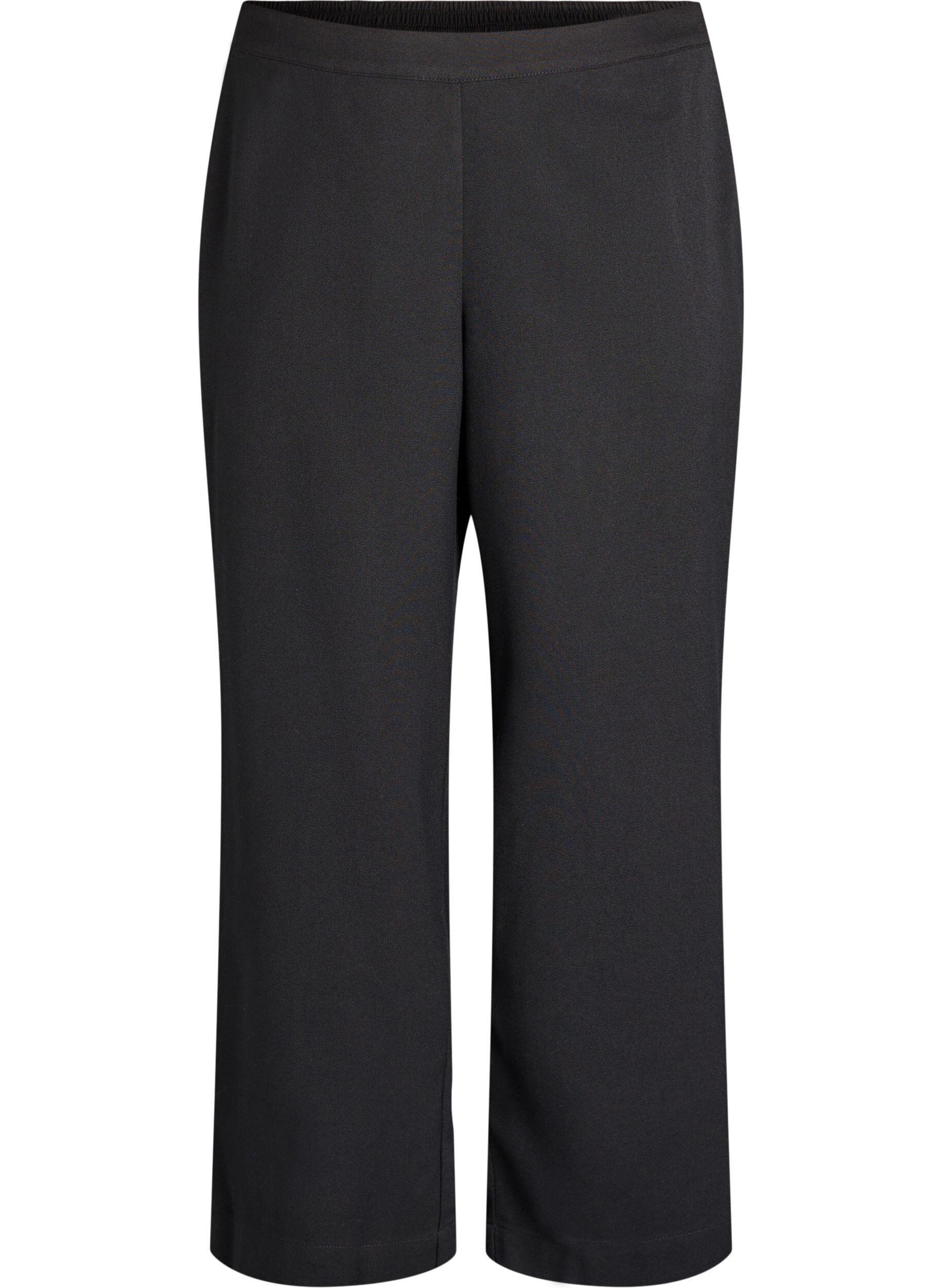 Wide-leg trousers with a high waist