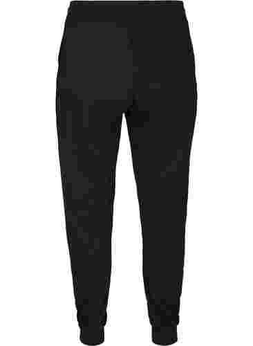 Loose workout trousers with pockets, Black, Packshot image number 1