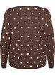 Cardigan with polka dots and button fastening, Brown, Packshot image number 1