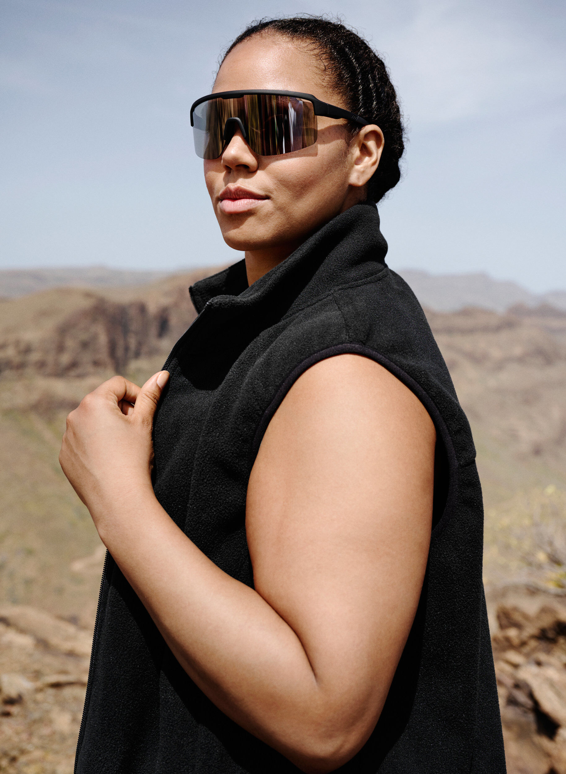 ZizzifashionFleece vest with pockets, Black, Image image number 0