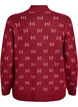 Patterned knitted top with a high neck, Dark Bordeaux, Packshot image number 1