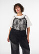 Lace dress with asymmetric cut, Black, Model image number 0
