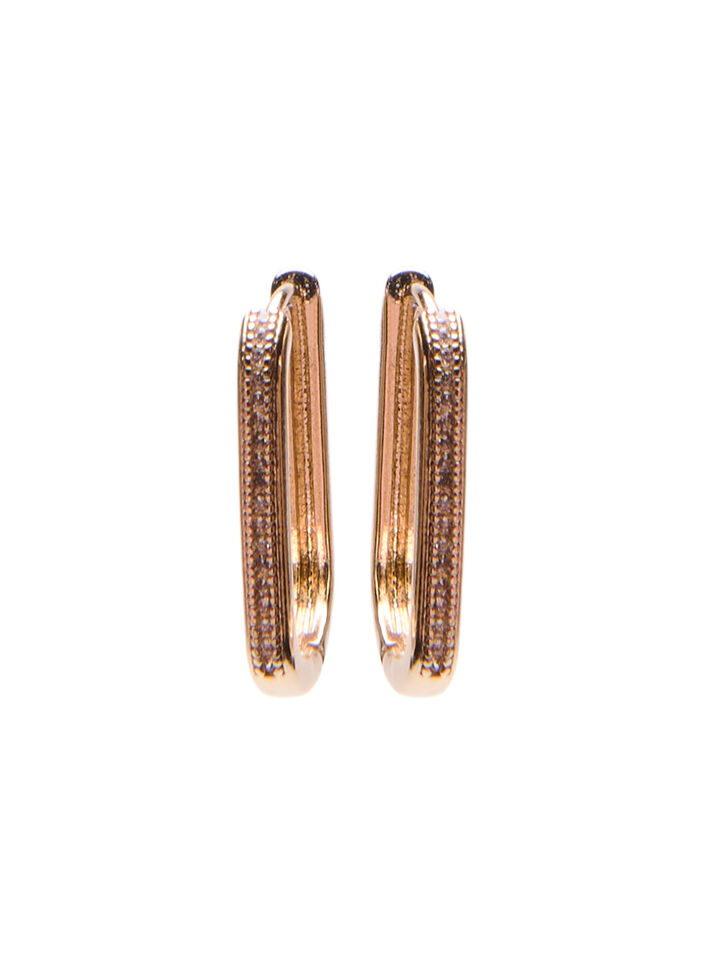 Earrings with stones, Gold, Packshot image number 0