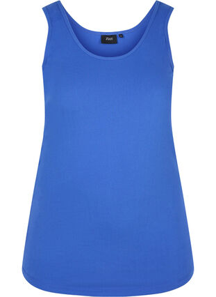 Solid colour basic top, Dazzling Blue, Packshot image number 0