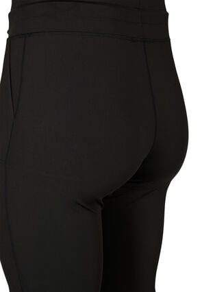 Tight-fitting training shorts with pockets, Black, Packshot image number 3