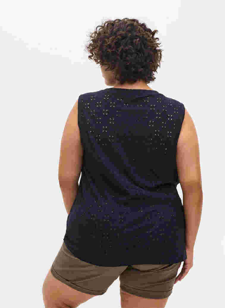 Top with broderie anglaise, Night Sky, Model image number 1