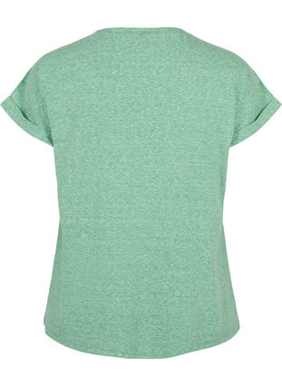 Melange t-shirt with short sleeves, Jolly Green Mél, Packshot image number 1