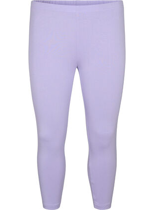 Basic 3/4-length viscose leggings, Lavender, Packshot image number 0