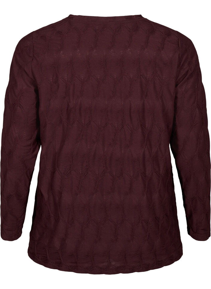 FLASH - Long sleeve blouse with structure, Fudge, Packshot image number 1