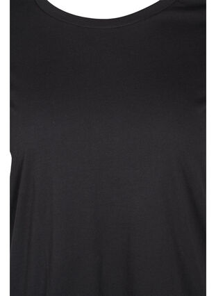 Basic cotton t-shirt, Black, Packshot image number 2