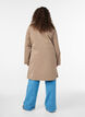 Spring jacket with faux suede collar and concealed button fastening, Beige, Model image number 1