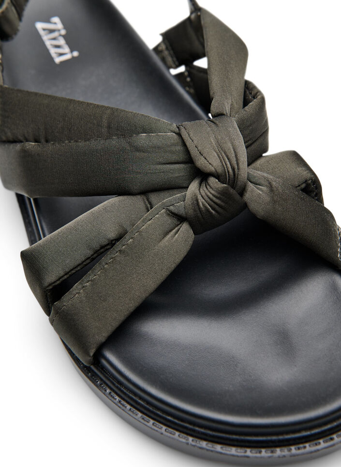 Wide fit - Sandal with knot detail, Green, Packshot image number 3