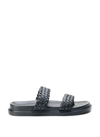 Wide fit sandal in leather