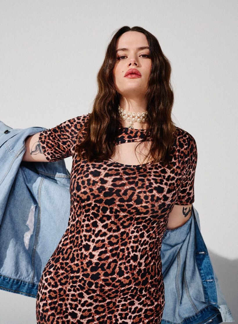 Leopard dress, , Model, 2