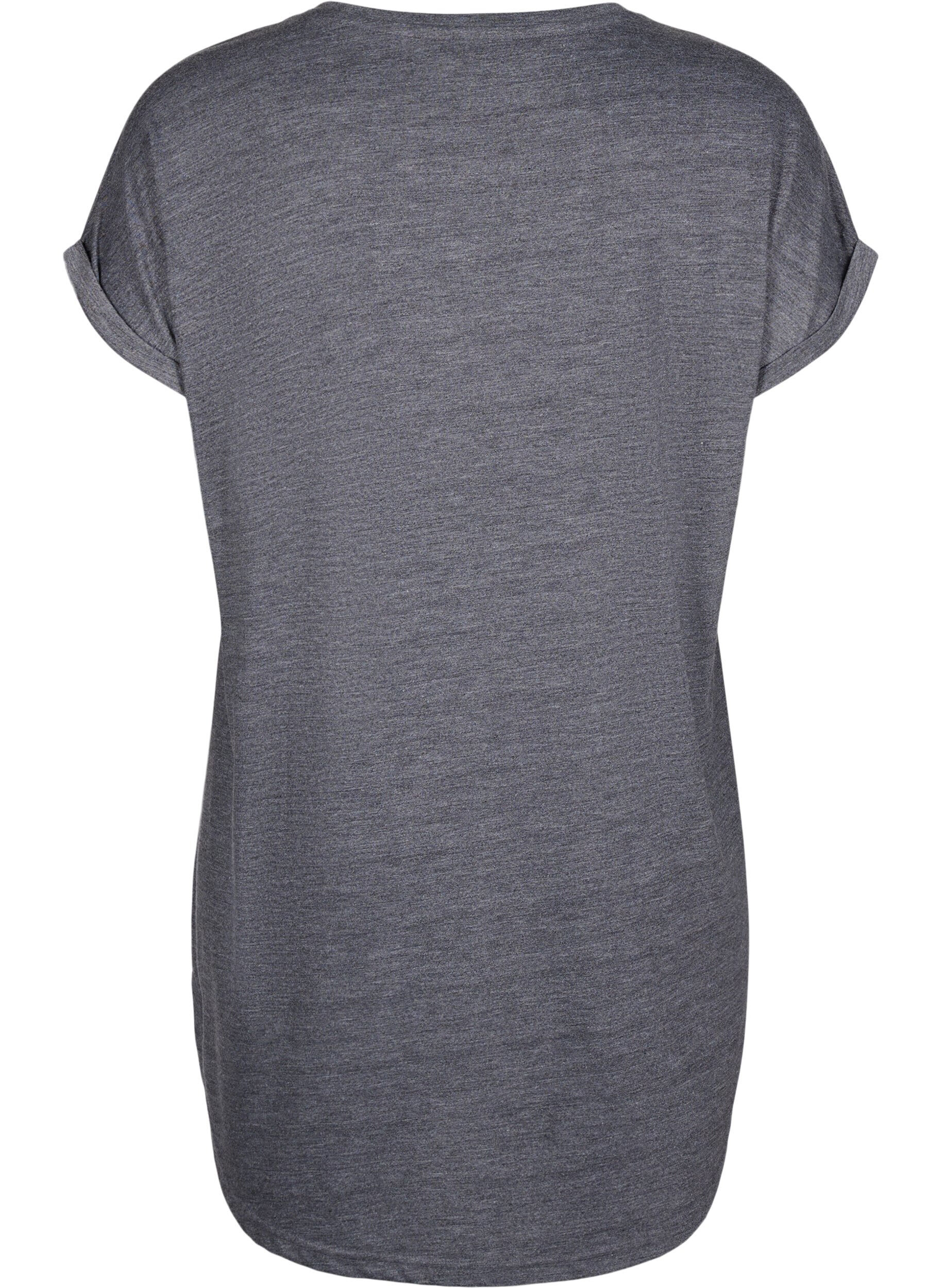 ZizzifashionShort sleeve nightgown with text print, , Packshot image number 1