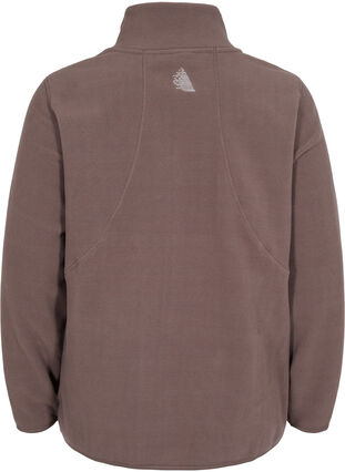 Fleece jacket with pockets and zip, Iron, Packshot image number 1