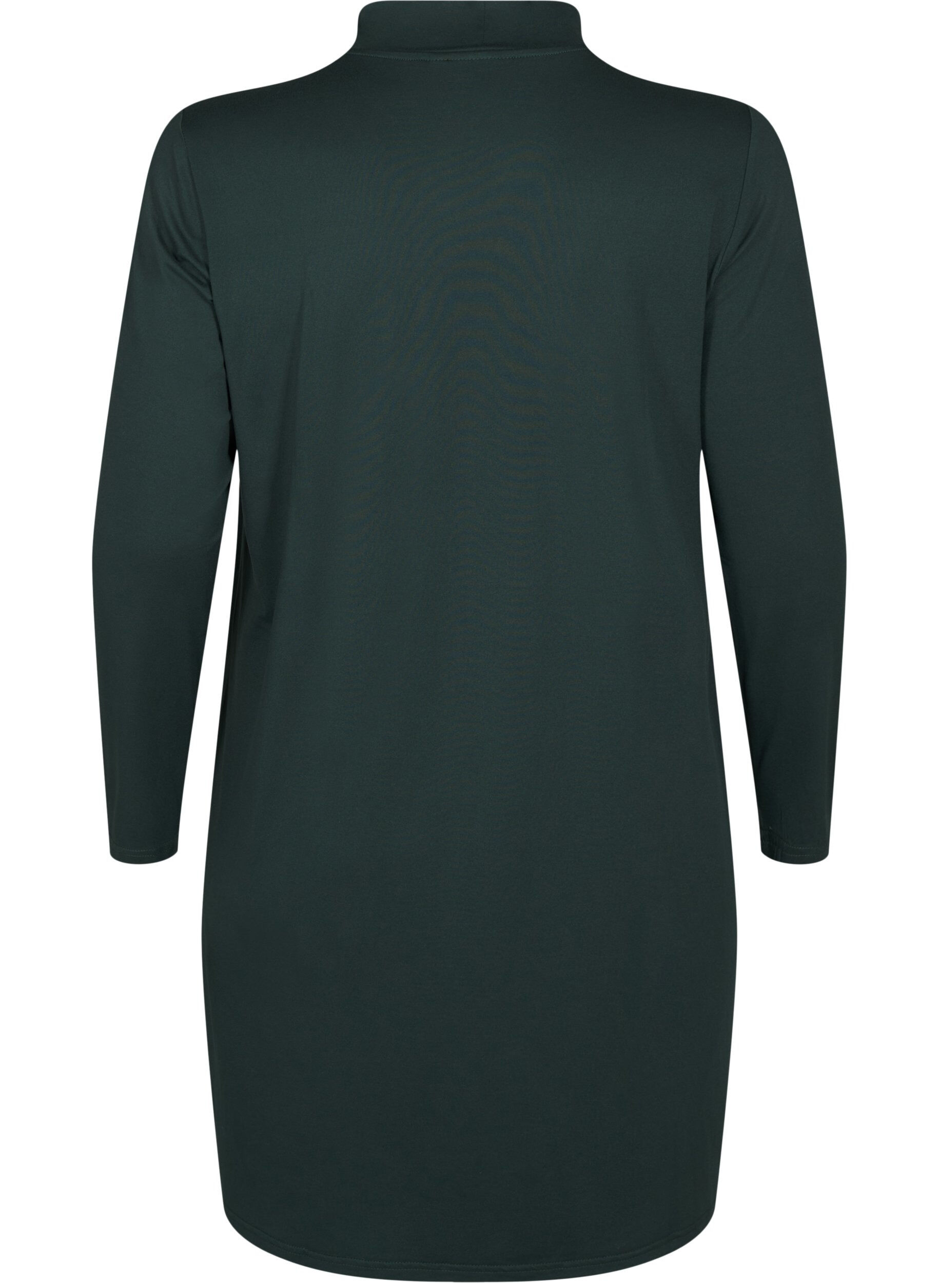 Zizzifashion FLASH - Long sleeve dress with turtleneck, Green, Packshot image number 1
