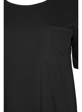 Blouse with half sleeves, Black, Packshot image number 2