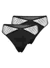 2-pack thong with mesh
