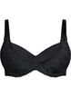 Padded bra with lace, Black, Packshot image number 0