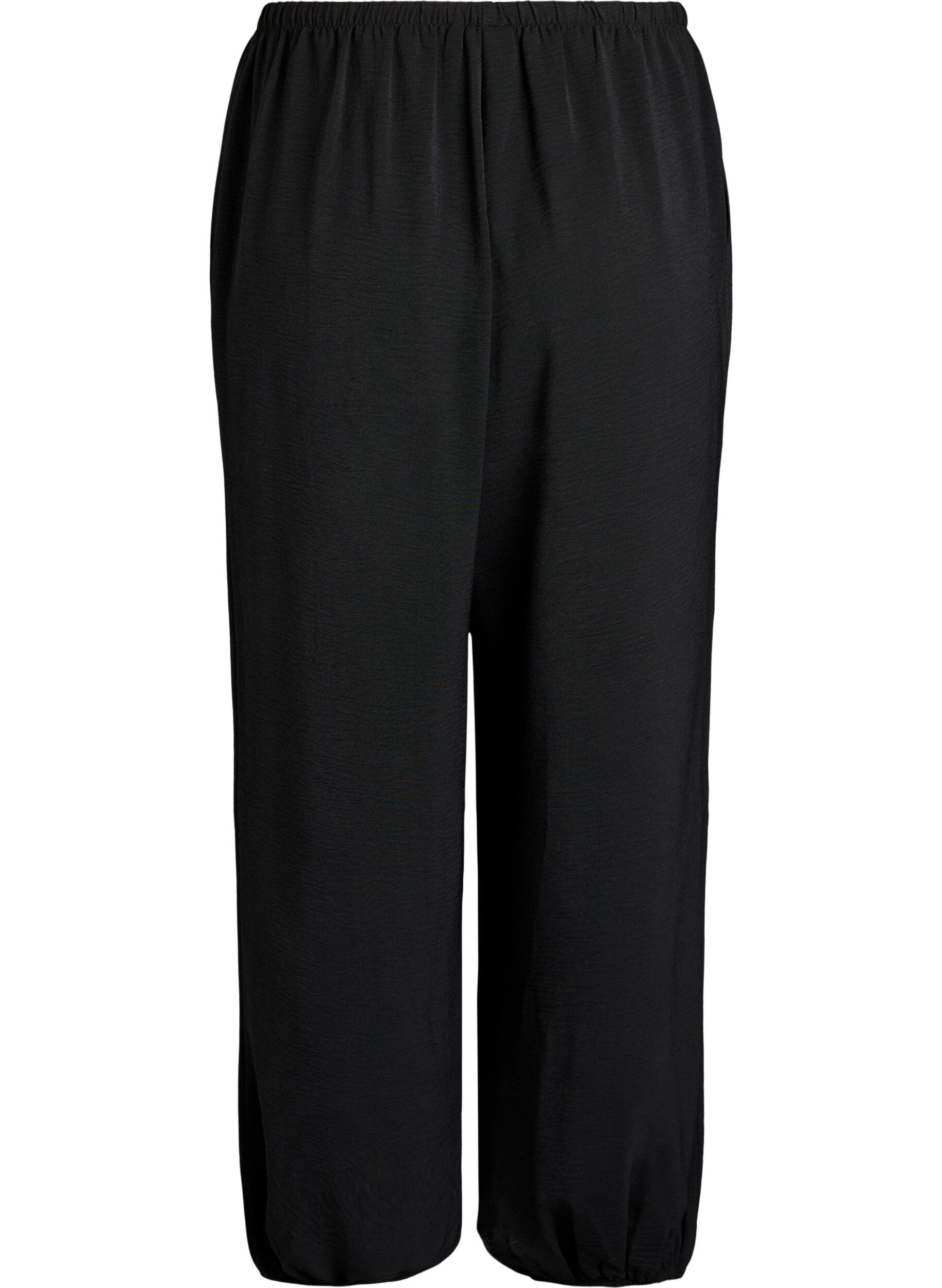 ZizzifashionHigh-waisted balloon trousers, Black, Packshot image number 1