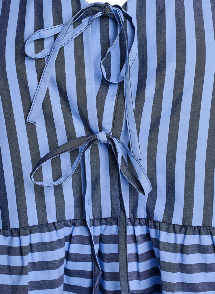 Blouse with stripes and bows, Blue, Packshot image number 2