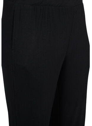 Loose pyjama bottoms in viscose , Black, Packshot image number 2