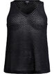 FLASH - Sleeveless knitted top with v-neck, Black, Packshot image number 0