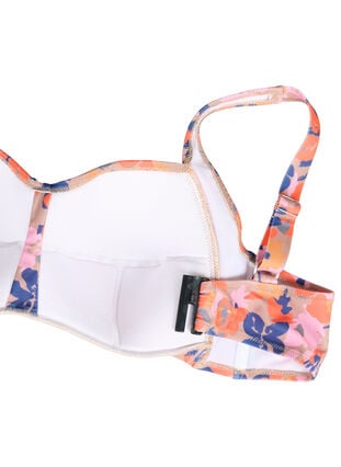 Printed bikini top, Retro Flower, Packshot image number 3