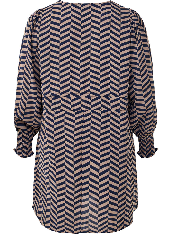 Dress with tie belts at the waist, Blue, Packshot image number 1