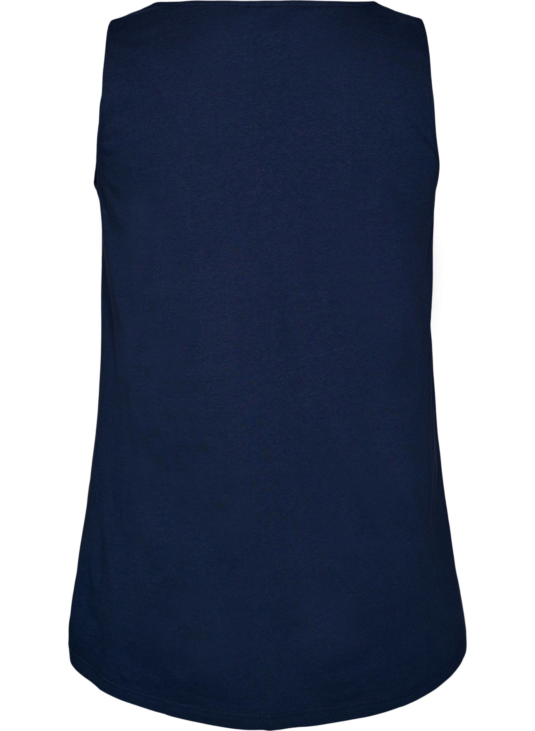 ZizzifashionCotton top with a-shape, Blue, Packshot image number 1