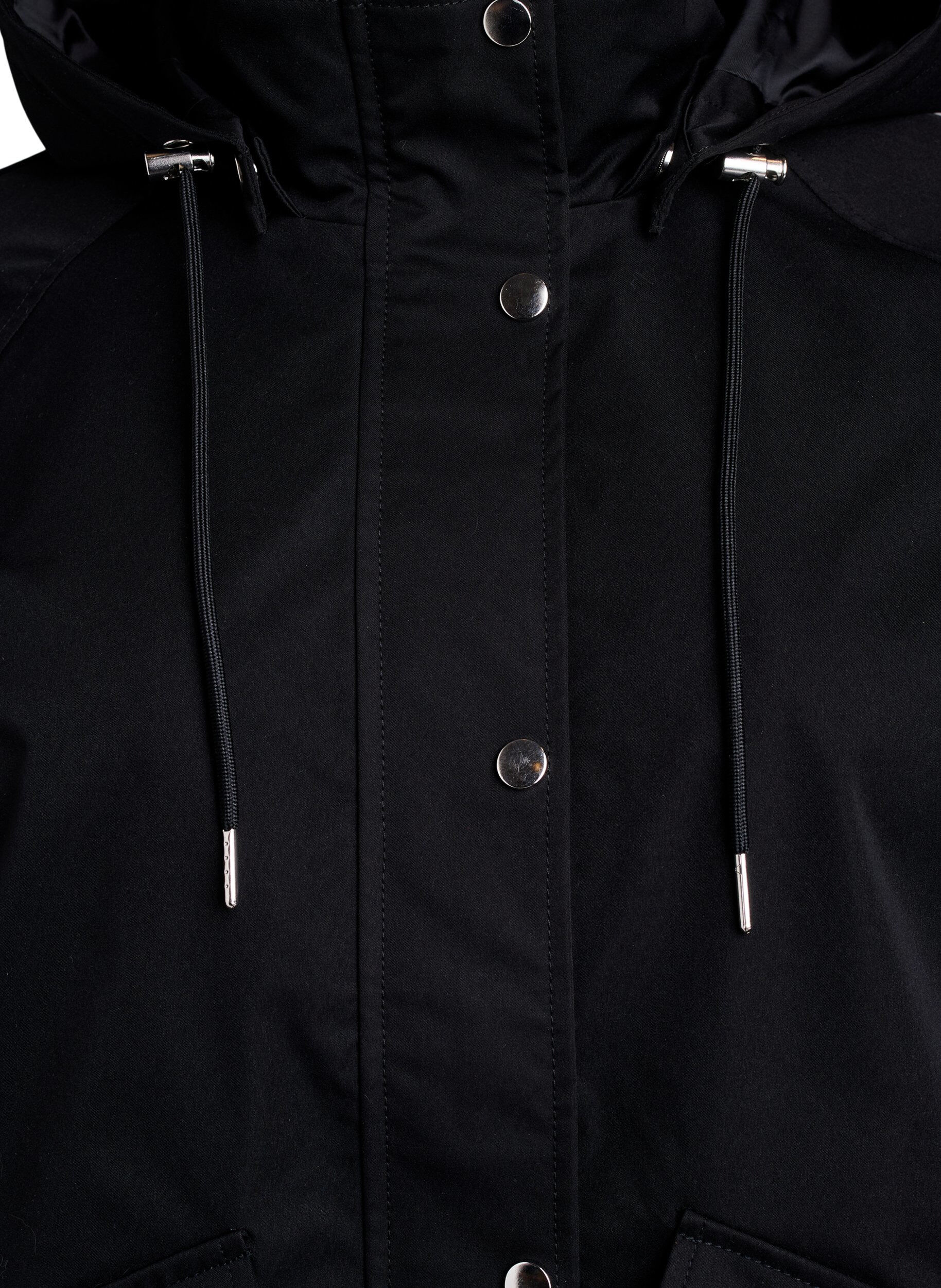 ZizzifashionShort spring jacket with detachable hood, Black, Packshot image number 2
