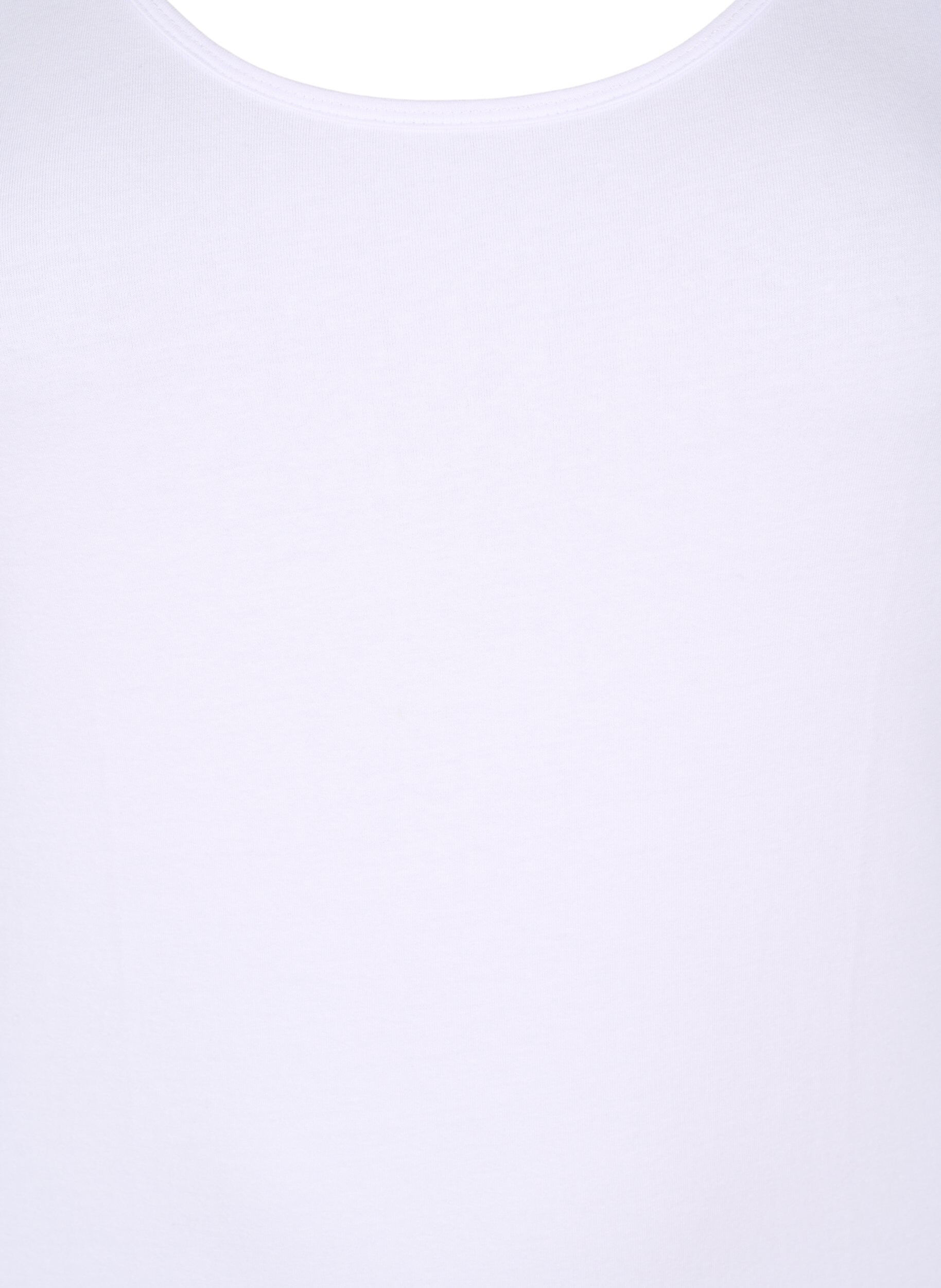 Zizzifashion Cotton basic top, White, Packshot image number 2
