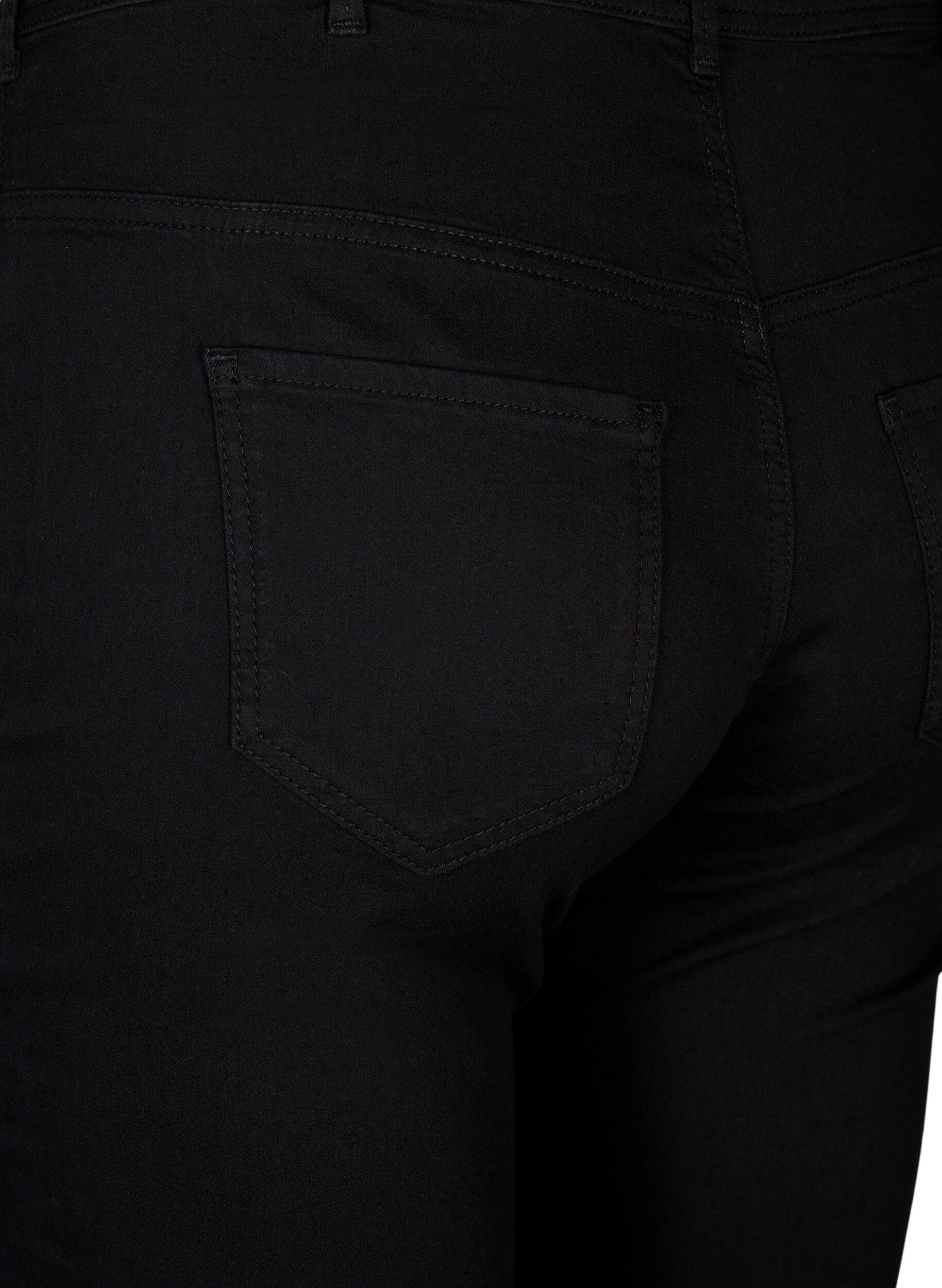 Zizzifashion Extra slim fit Amy jeans with a high waist, Black, Packshot image number 3