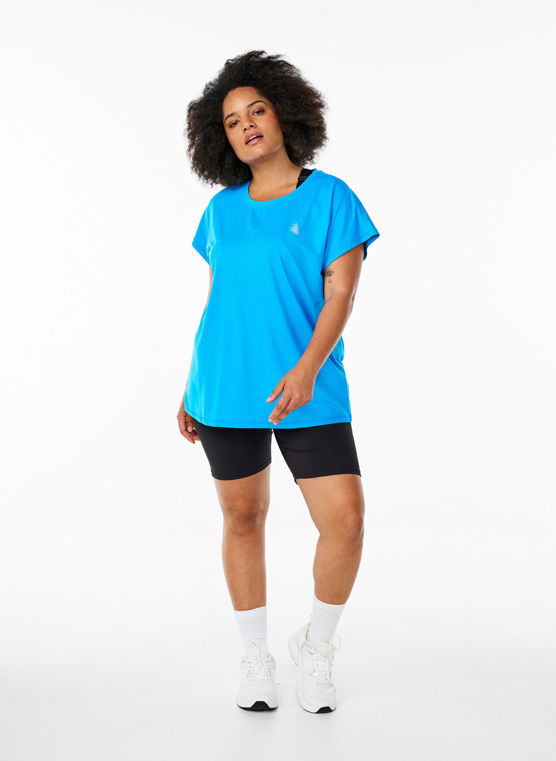 Zizzifashion Solid-coloured training T-shirt, Blue, Model image number 1
