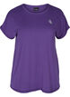 Solid-coloured workout T-shirt, Purple, Packshot image number 0